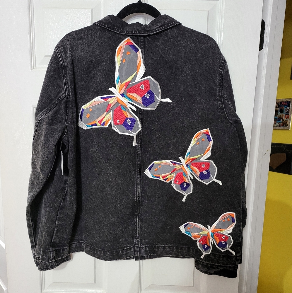 Woman's custom XL denim jacket